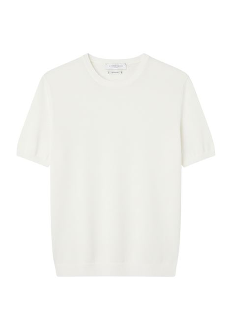 Daniele Fiesoli Men's Crepe Cotton Crewneck T-Shirt in White DANIELE FIESOLI |  | 03070001